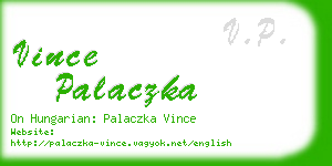 vince palaczka business card